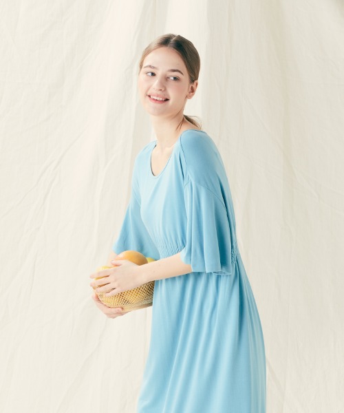모달 스마킹 포인트 루즈핏 드레스 SD4021